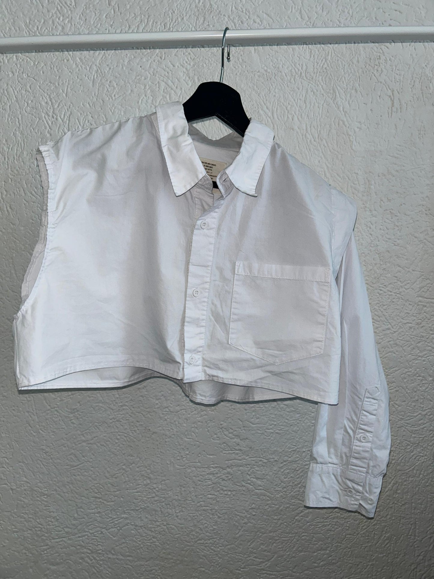 White One-Sleeve T-Shirt